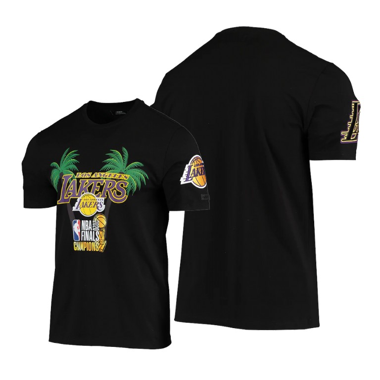 Men's Los Angeles Lakers NBA 2020 Palm Finals Champions Black Basketball T-Shirt KDO1583AT